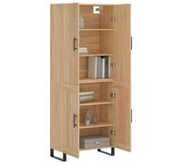 Berkfield Home Highboard Sonoma Oak 69.5x34x180 cm Engineered Wood in Light Brown Berkfield Home Light Brown 69.5x34x180 cm