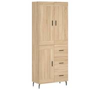Berkfield Home Highboard Sonoma Oak 69.5x34x180 cm Engineered Wood in Light Brown Berkfield Home Light Brown 69.5x34x180 cm