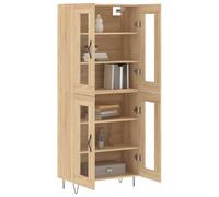 Berkfield Home Highboard Sonoma Oak 69.5x34x180 cm Engineered Wood in Light Tan Berkfield Home Light Tan 69.5x34x180 cm