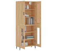 Berkfield Home Highboard Sonoma Oak 69.5x34x180 cm Engineered Wood in Natural Berkfield Home Natural 69.5x34x180 cm