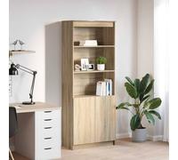 Berkfield Home Highboard Sonoma Oak 70x35x180 cm Engineered Wood in Light Brown | Size: 70 x 35 x 180 cm Berkfield Home Light Brown 70 x 35 x 180 cm