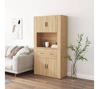 Berkfield Home Highboard Sonoma Oak Engineered Wood in Light Tan Berkfield Home Light Tan