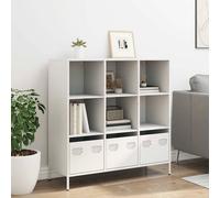 Berkfield Home Highboard¬†White 101.5x39x103.5 cm Steel in White Berkfield Home White 101.5x39x103.5 cm