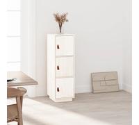 Berkfield Home Highboard White 34x40x108.5 cm Solid Wood Pine Berkfield Home White 34x40x108.5 cm