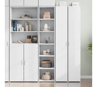 Berkfield Home Highboard White 40x41x185 cm Engineered Wood | Size: 40 x 41 x 185 cm Berkfield Home White 40 x 41 x 185 cm