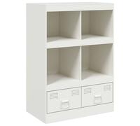 Berkfield Home Highboard White 67x39x95 cm Steel | Size: 67 x 39 x 95 cm Berkfield Home White 67 x 39 x 95 cm