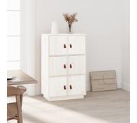 Berkfield Home Highboard White 67x40x108.5 cm Solid Wood Pine Berkfield Home White 67x40x108.5 cm