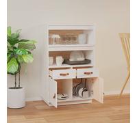 Berkfield Home Highboard White 67x40x108.5 cm Solid Wood Pine Berkfield Home White 67x40x108.5 cm