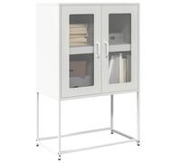 Berkfield Home Highboard White 68x39x107 cm Steel | Size: 68 x 39 x 107 cm Berkfield Home White 68 x 39 x 107 cm