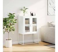 Berkfield Home Highboard White 68x39x107 cm Steel | Size: 68 x 39 x 107 cm Berkfield Home White 68 x 39 x 107 cm