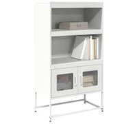 Berkfield Home Highboard White 68x39x123 cm Steel | Size: 68 x 39 x 123 cm Berkfield Home White 68 x 39 x 123 cm