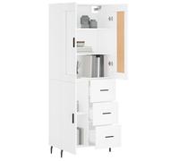 Berkfield Home Highboard White 69.5x34x180 cm Engineered Wood Berkfield Home White 69.5x34x180 cm
