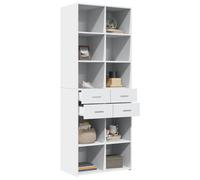Berkfield Home Highboard White 70x42.5x185 cm Engineered Wood Berkfield Home White 70x42.5x185 cm