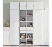 Berkfield Home Highboard White 70x42.5x185 cm Engineered Wood Berkfield Home White 70x42.5x185 cm