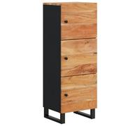 Berkfield Home Highboard with 3 Doors 40x33x110 cm Solid Wood Acacia&Iron in Brown | Size: 40 x 33 x 110 cm Berkfield Home Brown 40 x 33 x 110 cm