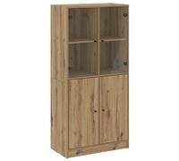 Berkfield Home Highboard with Doors Artisian Oak 68x37x142 cm Engineered Wood in Brown | Size: 68 x 37 x 142 cm Berkfield Home Brown 68 x 37 x 142 cm