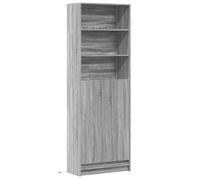 Berkfield Home Highboard with LED Grey Sonoma 69x32.5x200 cm Engineered Wood Berkfield Home Grey 69x32.5x200 cm