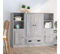 Berkfield Home Highboards 3 pcs Concrete Grey Engineered Wood Berkfield Home Grey