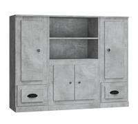 Berkfield Home Highboards 3 pcs Concrete Grey Engineered Wood Berkfield Home Grey