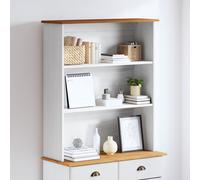 Berkfield Home Hutch "ASKIM" White 91x30x104 cm Solid Wood Pine | Size: 91 x 30 x 104 cm Berkfield Home Multicolor 91 x 30 x 104 cm