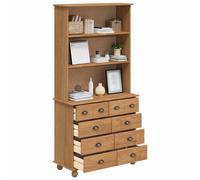 Berkfield Home Hutch 'ASKIM'Honey Brown 91x40x183 cm Solid Wood Pine | Size: 91 x 40 x 183 cm Berkfield Home Brown 91 x 40 x 183 cm