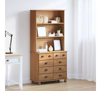 Berkfield Home Hutch 'ASKIM'Honey Brown 91x40x183 cm Solid Wood Pine | Size: 91 x 40 x 183 cm Berkfield Home Brown 91 x 40 x 183 cm