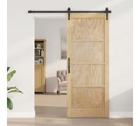 Berkfield Home Interior Door 'ORKDAL'86x211x4 cm Solid Wood Pine in Beige | Size: 86 x 211 x 4 cm Berkfield Home Beige 86 x 211 x 4 cm
