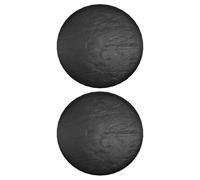Berkfield Home Island Lounge Covers 2 pcs 8 Eyelets Ã˜188x50 cm Round in Black | Size: 188x50 cm Berkfield Home Black 188x50 cm