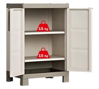 Berkfield Home Keter Low Storage Cabinet Excellence Beige & Taupe 97 cm Berkfield Home Beige