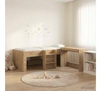 Berkfield Home Kids'High Bed Frame with Desk 2 pcs Artisan Oak in Brown Berkfield Home Brown