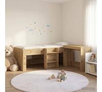 Berkfield Home Kids'High Bed Frame with Desk 2 pcs Artisan Oak in Brown Berkfield Home Brown