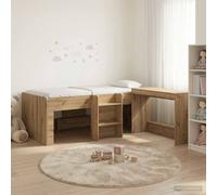 Berkfield Home Kids'High Bed Frame with Desk 2 pcs Artisan Oak in Brown Berkfield Home Brown