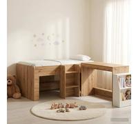 Berkfield Home Kids'High Bed Frame with Desk 2 pcs Artisan Oak in Brown Berkfield Home Brown