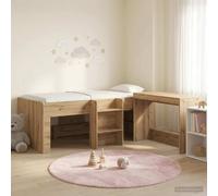 Berkfield Home Kids'High Bed Frame with Desk 2 pcs Artisan Oak in Brown Berkfield Home Brown