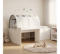 Berkfield Home Kids'High Bed Frame with Desk 3 pcs White Engineered Wood Berkfield Home White