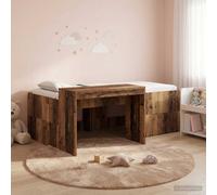 Berkfield Home Kids'High Bed Frame with Desk Old wood 90 x 200 cm in Brown Berkfield Home Brown 90 x 200 cm