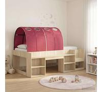 Berkfield Home Kids'High Bed Frame with Storage 3 pcs Sonoma Oak & Red in Brown Berkfield Home Brown