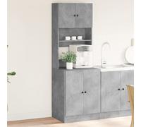Berkfield Home Kitchen Cabinet Concrete Grey 60x50x180 cm Engineered Wood | Size: 60 x 50 x 180 cm Berkfield Home Grey 60 x 50 x 180 cm