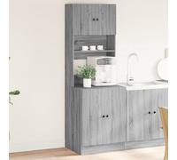 Berkfield Home Kitchen Cabinet Grey Sonoma 60x50x180 cm Engineered Wood | Size: 60 x 50 x 180 cm Berkfield Home Grey 60 x 50 x 180 cm