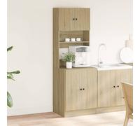 Berkfield Home Kitchen Cabinet Sonoma Oak 60x50x180 cm Engineered Wood in Tan | Size: 60 x 50 x 180 cm Berkfield Home Tan 60 x 50 x 180 cm