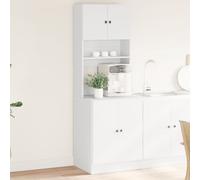 Berkfield Home Kitchen Cabinet White 60x50x180 cm Engineered Wood | Size: 60 x 50 x 180 cm Berkfield Home White 60 x 50 x 180 cm