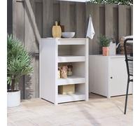 Berkfield Home Kitchen Cabinet White Pinewood Solid Pine Wood Standard Berkfield Home Multicolor