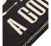 Berkfield Home Kitchen Rug Washable Coffee Text 60x300 cm Velvet in Black Berkfield Home Black 60x300 cm