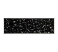 Berkfield Home Kitchen Rug Washable Morning Black 45x150 cm Velvet Berkfield Home Black 45x150 cm