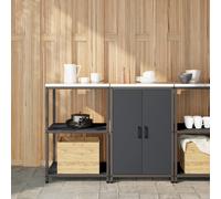 Berkfield Home Kitchen Storage Set 2 pcs Anthracite Cold-rolled steel Berkfield Home Multicolor