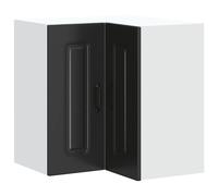 Berkfield Home Kitchen Wall Corner Cabinet Kalmar Black Engineered Wood Berkfield Home Black