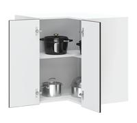 Berkfield Home Kitchen Wall Corner Cabinet Kalmar Black Engineered Wood Berkfield Home Black