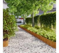 Berkfield Home Lawn Edgings 10 pcs 20x103 cm Flexible Corten steel in Brown Berkfield Home Brown 20x103 cm