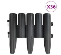 Berkfield Home Lawn Edgings 36 pcs Anthracite 10 m PP in Dark Grey Berkfield Home Dark Grey