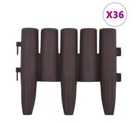 Berkfield Home Lawn Edgings 36 pcs Brown 10 m PP Berkfield Home Brown